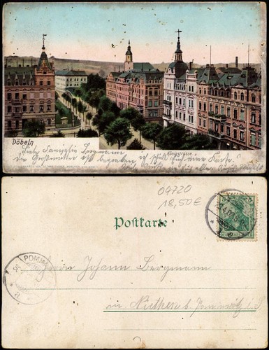 Ansichtskarte döbeln - ansichtskarte,